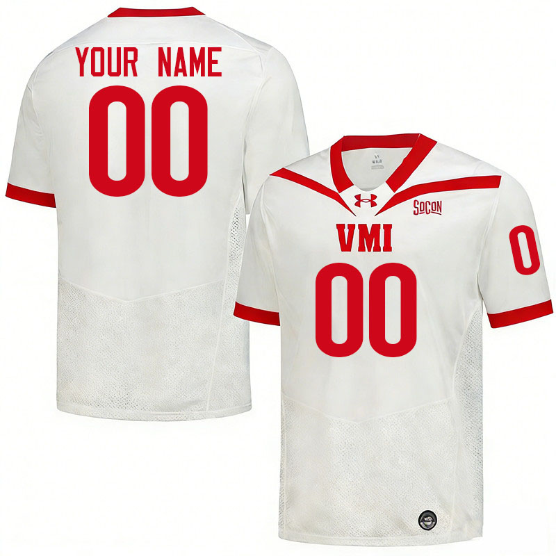 Custom VMI Keydets Name And Number Football Jerseys-White
